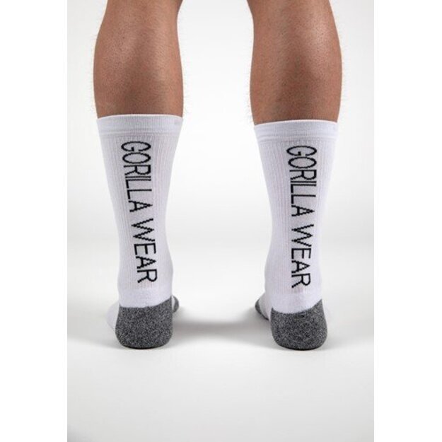 Gorilla Wear Performance Crew Socks - White