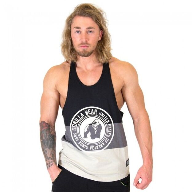 Gorilla Wear Nevada Stringer Tank Top - Black/Gray