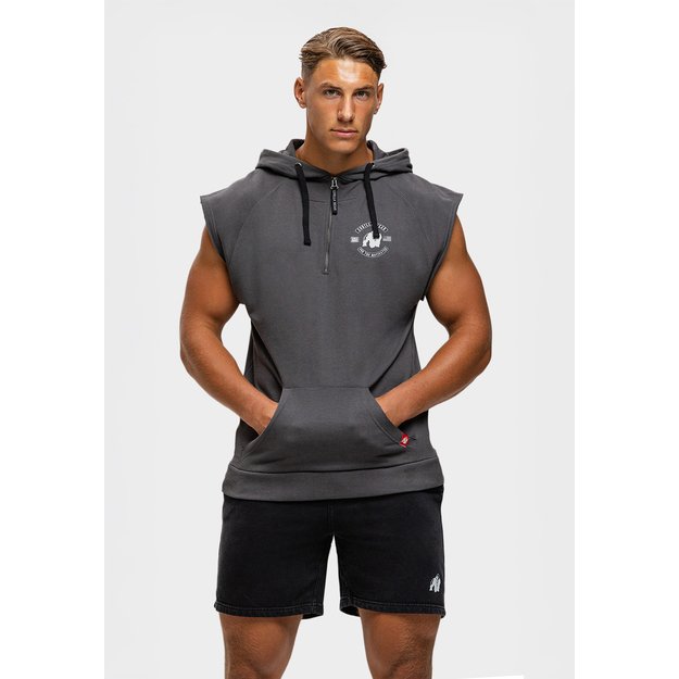 Gorilla Wear Huntley Sleeveless Hoodie Dark grey 2