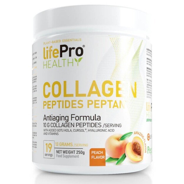 Life Pro Antiaging Collagen Peptides 250g (persikų) Life Pro Antiaging Collagen Peptides 250g (persikų)