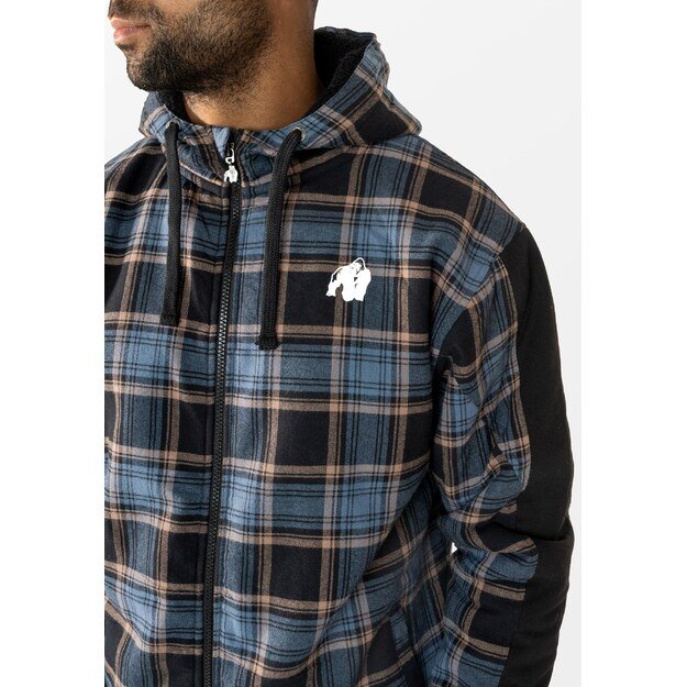 Gorilla Wear Kenton Zipped Jacket - Black/Blue 6