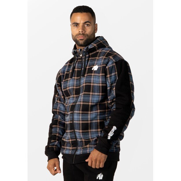 Gorilla Wear Kenton Zipped Jacket - Black/Blue 3