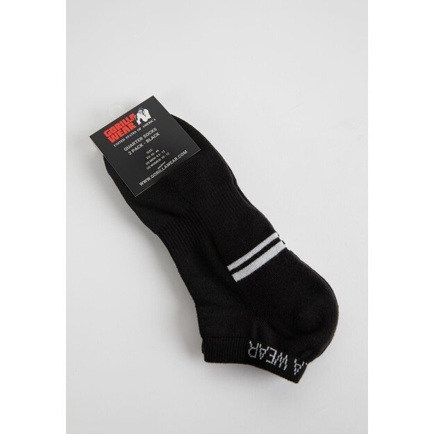 Gorilla Wear Quarter Socks 2-Pack - Black