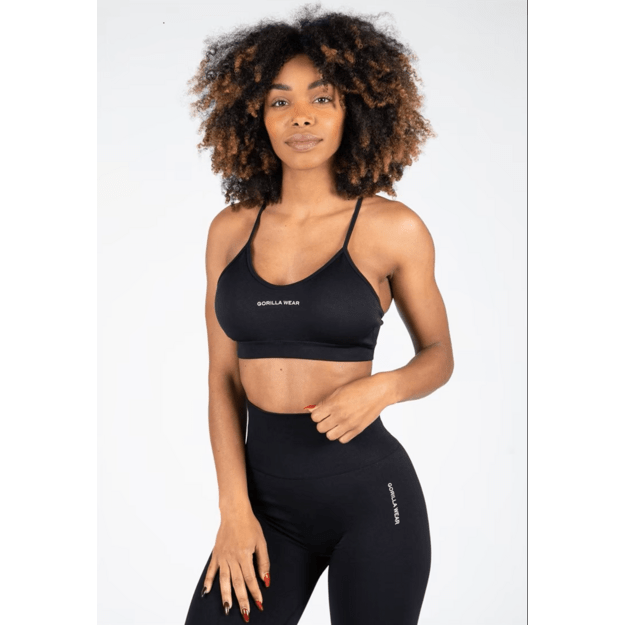 Gorilla Wear Quincy Seamless Sports Bra - Black 1