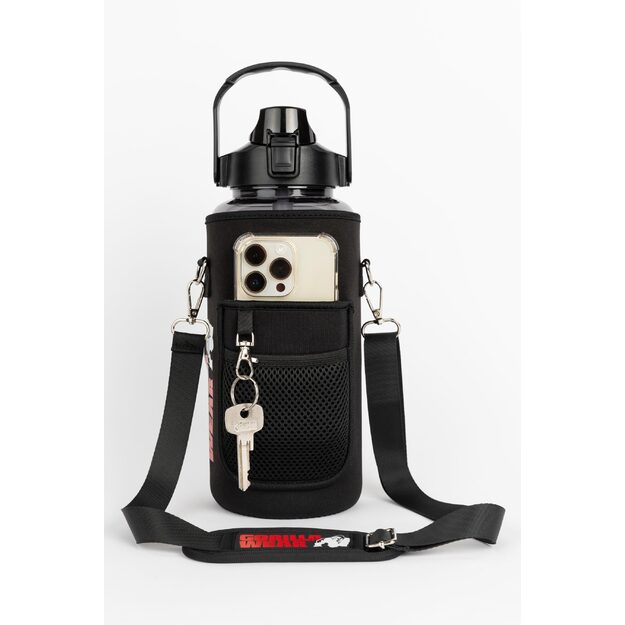 Gorilla Wear Water Bottle With Sleeve 2L - Black 1