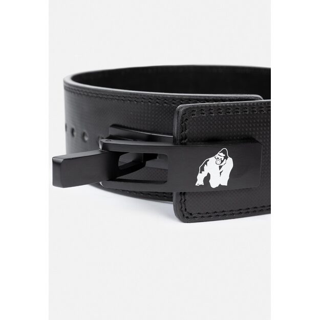 Gorilla Wear 4 Inch Carbon Leather Lever Belt - Black Profesionalus diržas