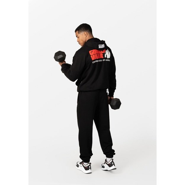 Gorilla Wear Classic Oversized Zipped Hoodie - Black 1