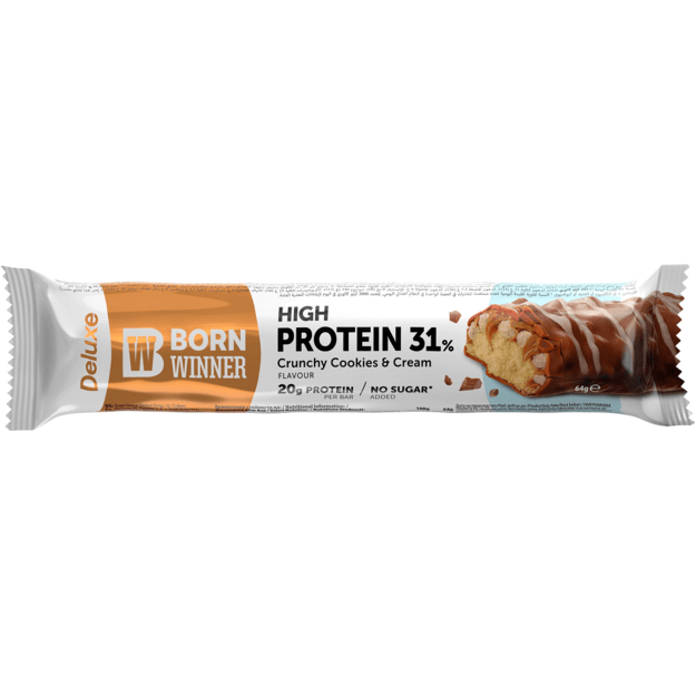 BW Deluxe protein bar Crunchy cookies and cream 64g BW Deluxe protein bar Crunchy cookies and cream 64g