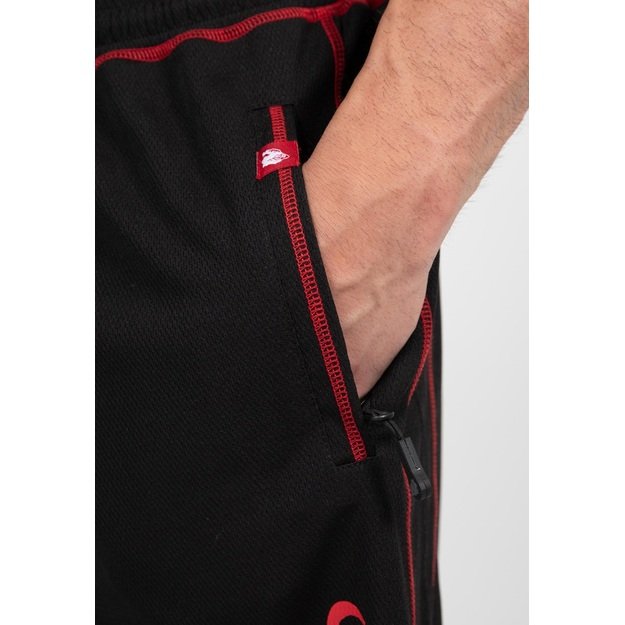 Gorilla Wear Marlow Mesh Shorts - Black/Red 2