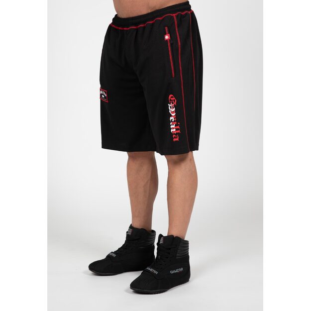 Gorilla Wear Marlow Mesh Shorts - Black/Red 3