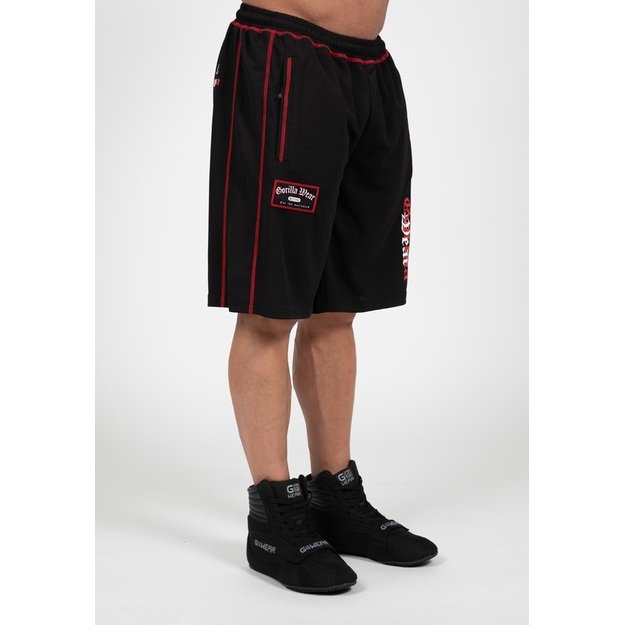 Gorilla Wear Marlow Mesh Shorts - Black/Red 7