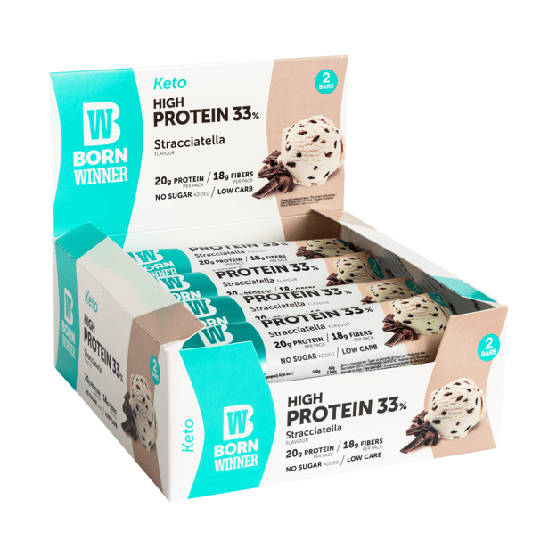 Born Winner KETO Stracciatella 12 vnt X 60 gr