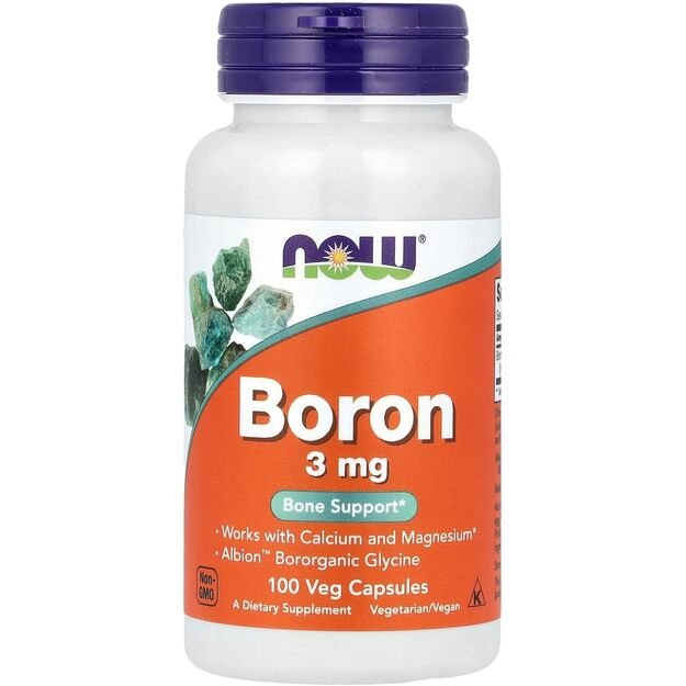 NOW Foods Boron 3 mg 100 kaps NOW Foods Boron 3 mg 100 kaps