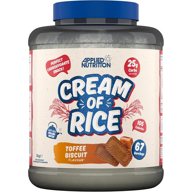 Applied Nutrition Cream of Rice 2000 gr Toffee Biscuit  Applied Nutrition Cream of Rice 2000 gr Toffee Biscuit