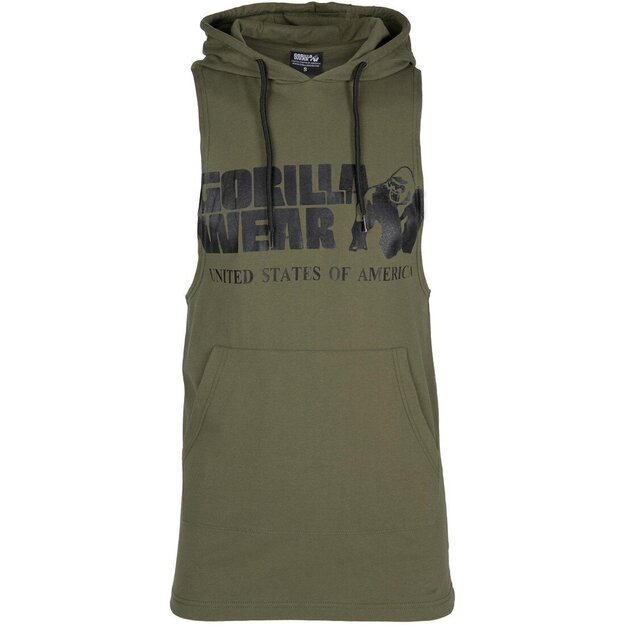 Gorilla Wear Rogers Hooded Tank Top - Army Green