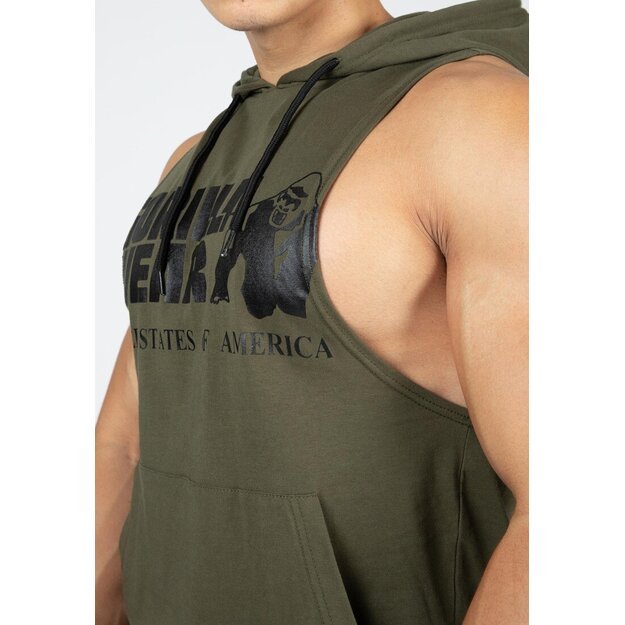 Gorilla Wear Rogers Hooded Tank Top - Army Green