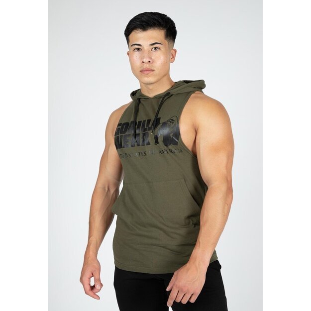 Gorilla Wear Rogers Hooded Tank Top - Army Green 1