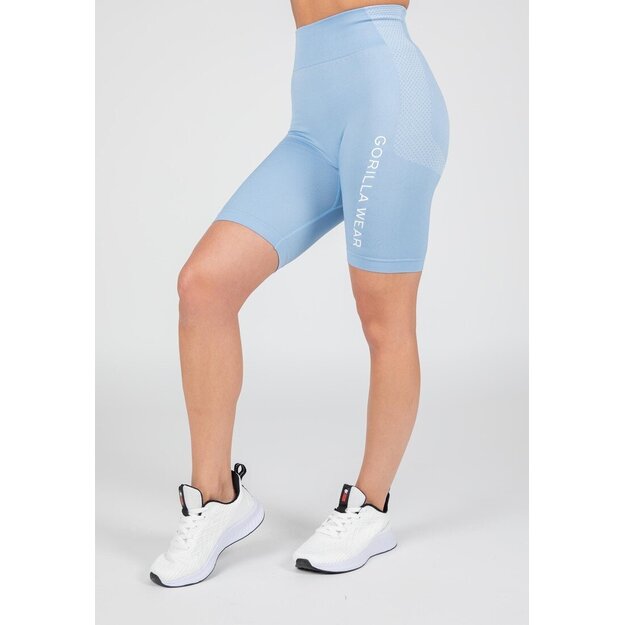 Gorilla Wear Selah Seamless Cycling Shorts - Light Blue