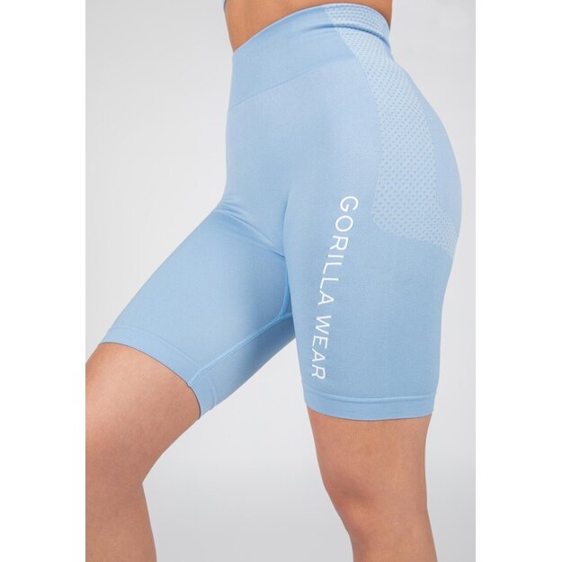 Gorilla Wear Selah Seamless Cycling Shorts - Light Blue