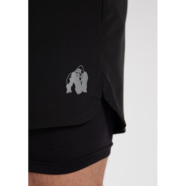  Gorilla Wear Cortez 2-In-1 Shorts - Black