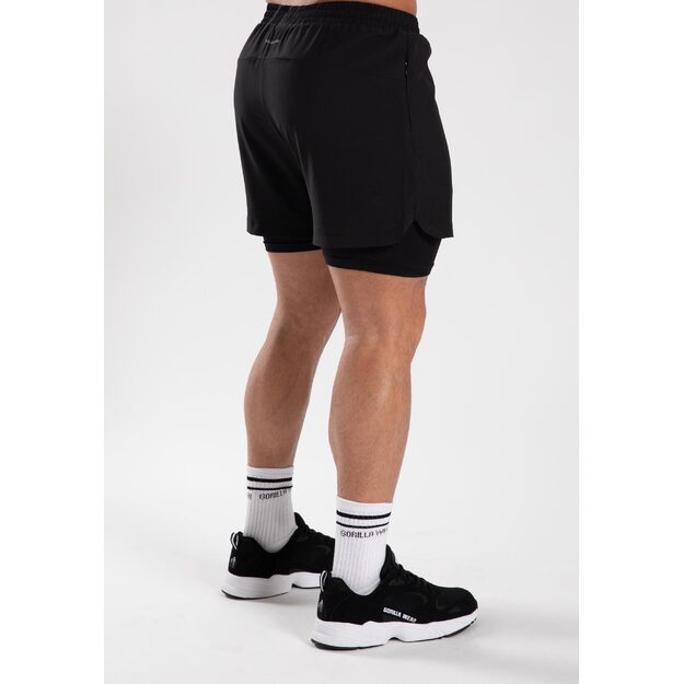 Gorilla Wear Cortez 2-In-1 Shorts - Black