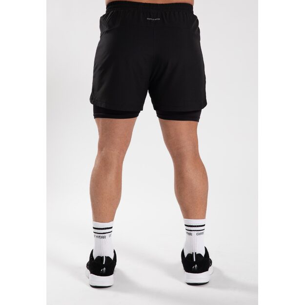  Gorilla Wear Cortez 2-In-1 Shorts - Black