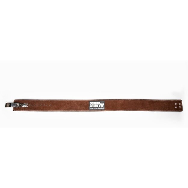 Gorilla Wear 4 Inch Leather Lever Belt - Brown