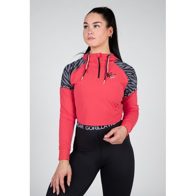 Gorilla Wear Zion Cropped Hoodie - Red 1