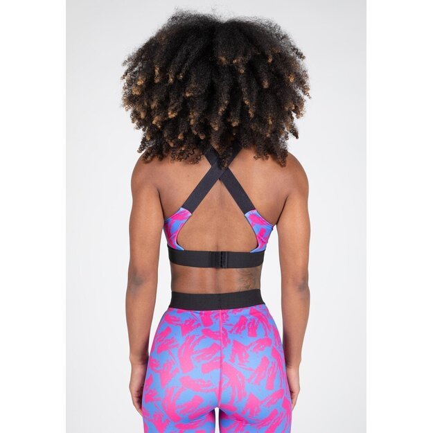 Gorilla Wear Colby Sports Bra - Blue/Pink