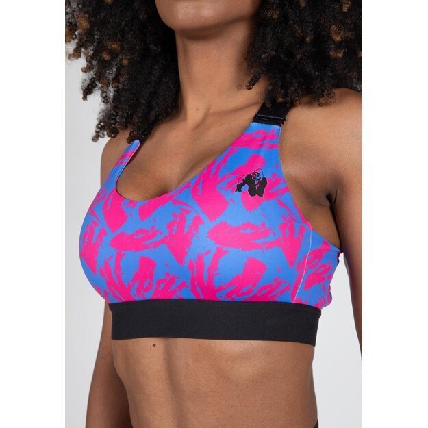 Gorilla Wear Colby Sports Bra - Blue/Pink