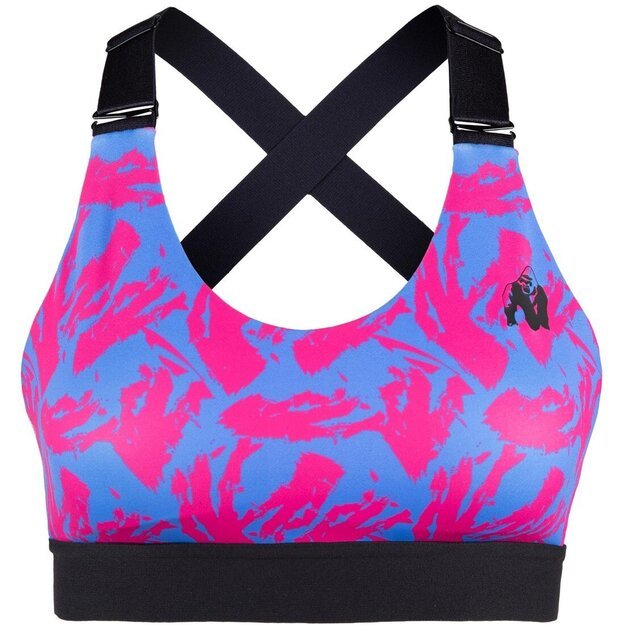 Gorilla Wear Colby Sports Bra - Blue/Pink