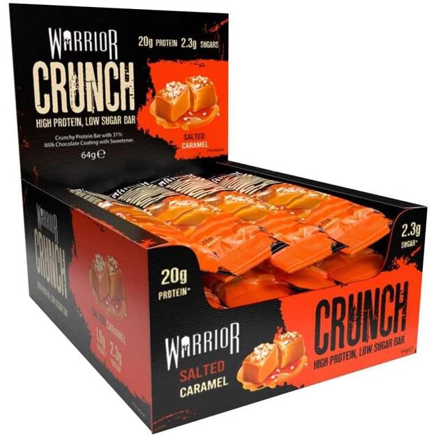 Warrior Crunch Bar 64g x12 vnt Salted Caramel