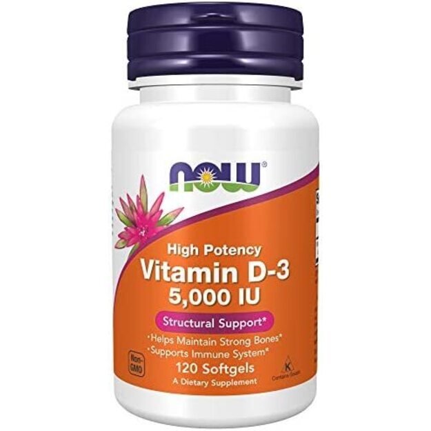 NOW Vitamin D3 5000IU 120 kaps NOW Vitamin D3 5000IU 120 kaps