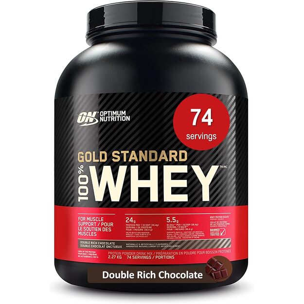 ON 100% Whey Gold Standard 2270 g Double Rich Chocolate 1