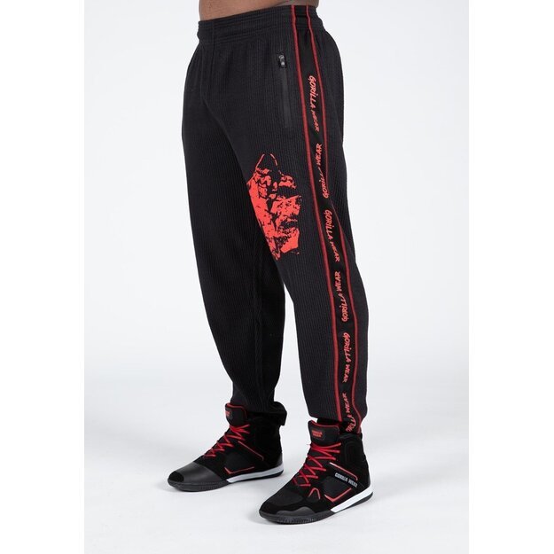 Gorilla Wear Buffalo Old School Workout Pants - Black/Red