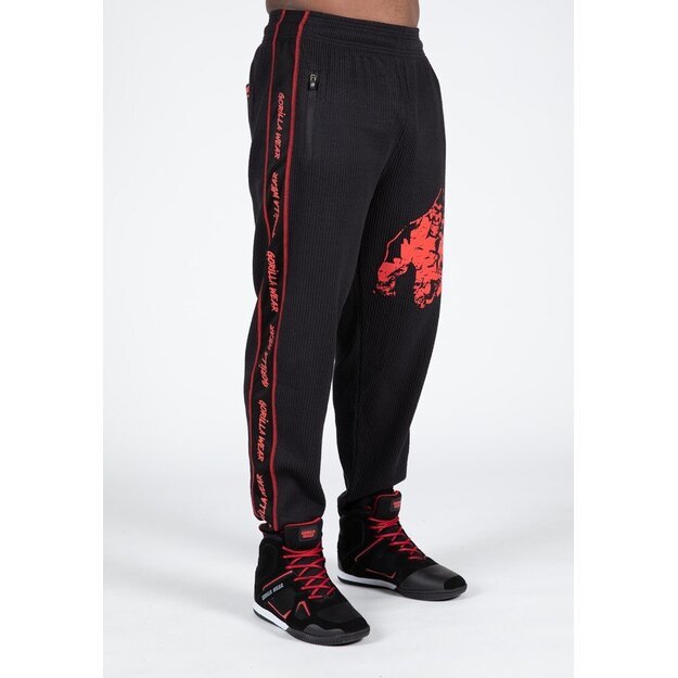 Gorilla Wear Buffalo Old School Workout Pants - Black/Red