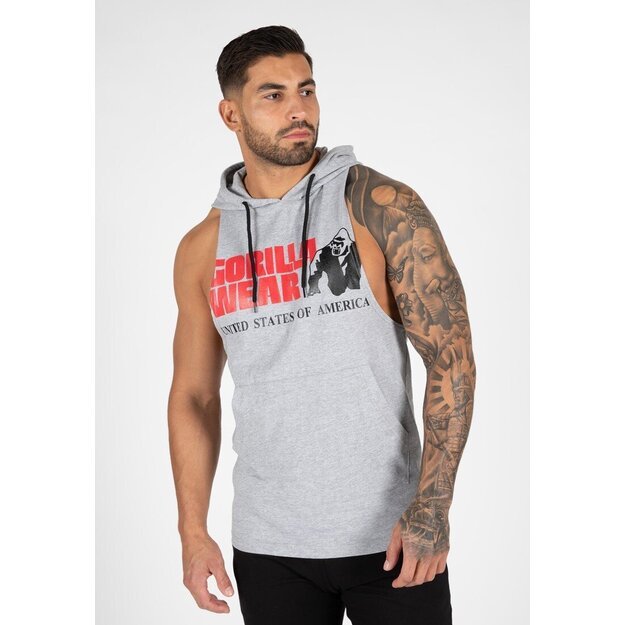 Gorilla Wear Rogers Hooded Tank Top - Gray Melange 1