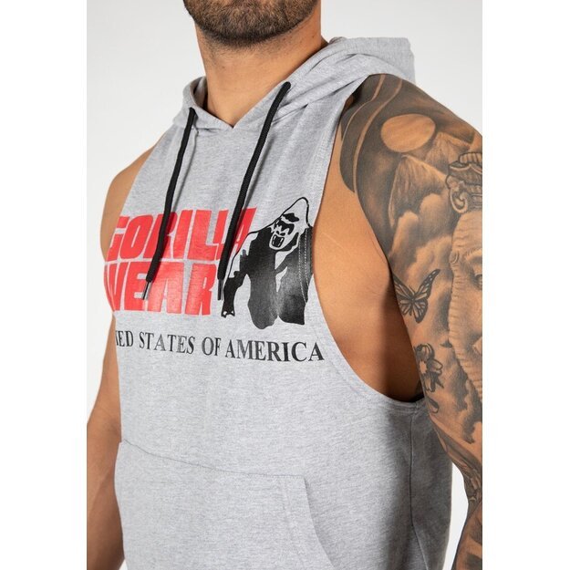 Gorilla Wear Rogers Hooded Tank Top - Gray Melange