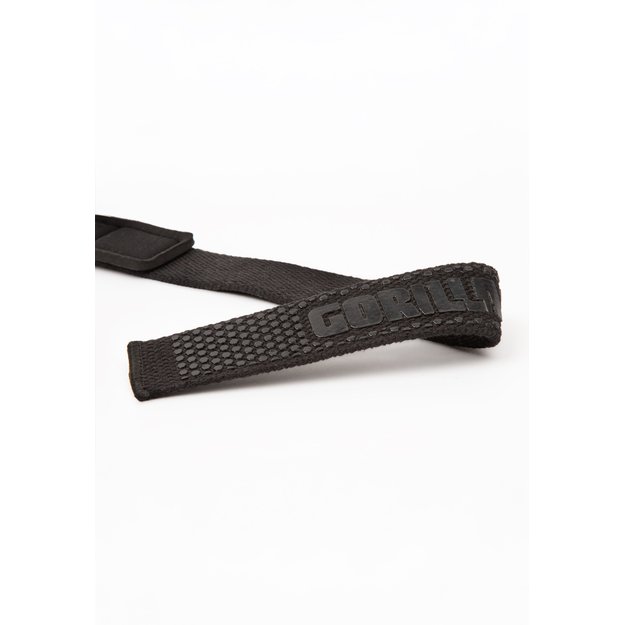 Gorilla Wear Padded Silicone Lifting Straps - Black 1