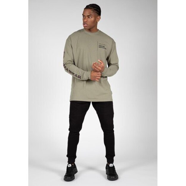 Gorilla Wear Boise Oversized Long Sleeve - Army Green