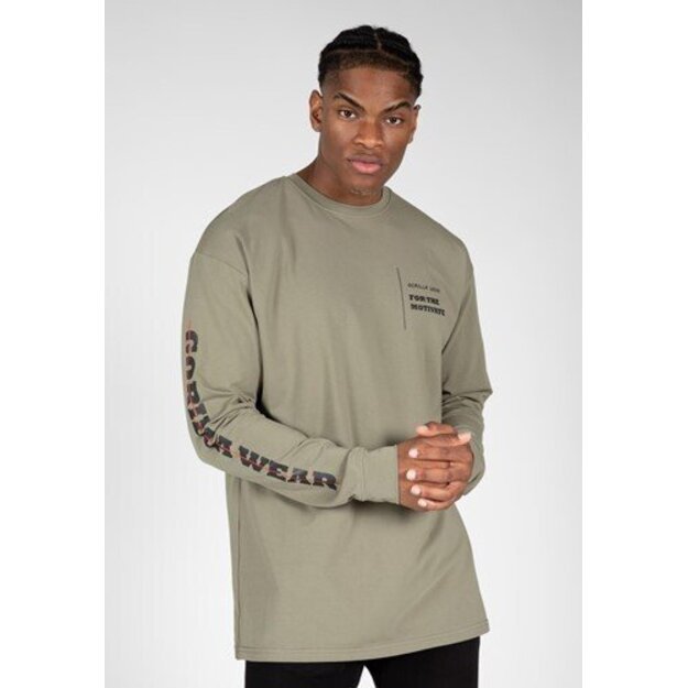 Gorilla Wear Boise Oversized Long Sleeve - Army Green