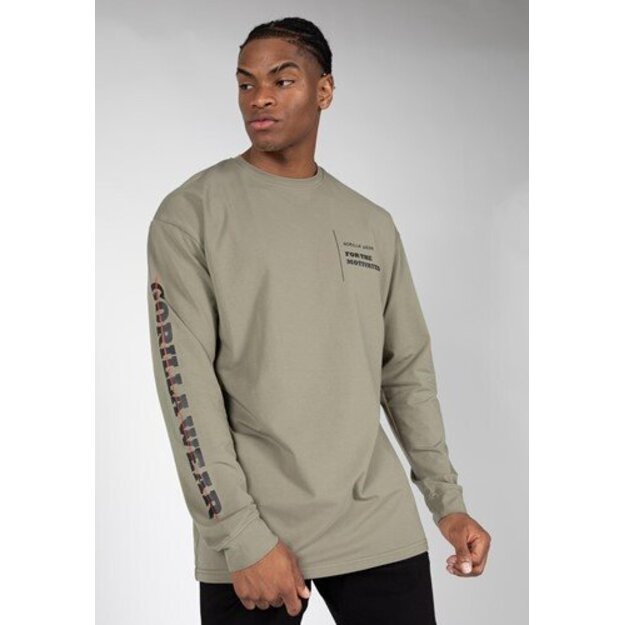 Gorilla Wear Boise Oversized Long Sleeve - Army Green