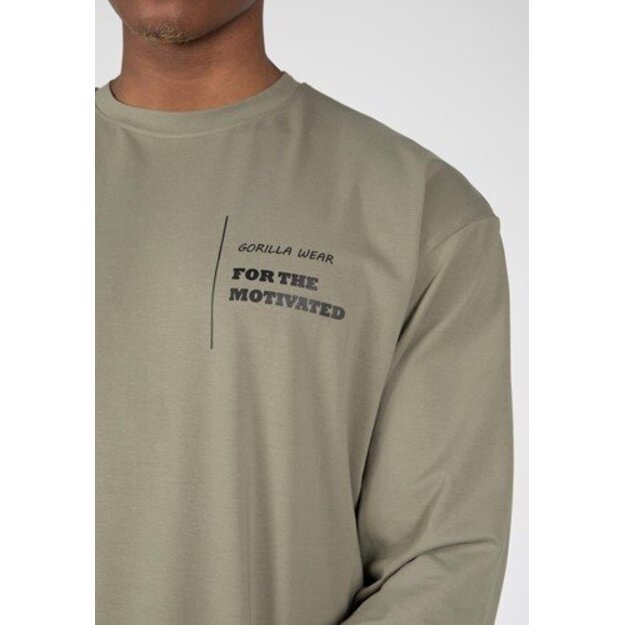 Gorilla Wear Boise Oversized Long Sleeve - Army Green