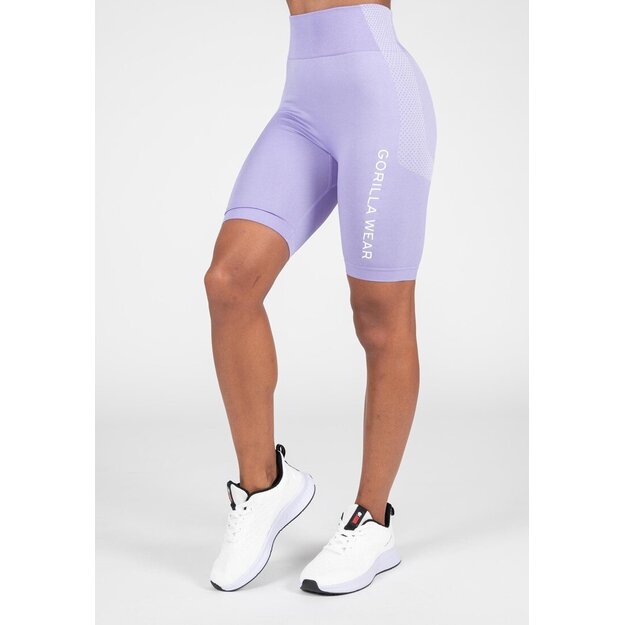 Gorilla Wear Selah Seamless Cycling Shorts - Lilac 1