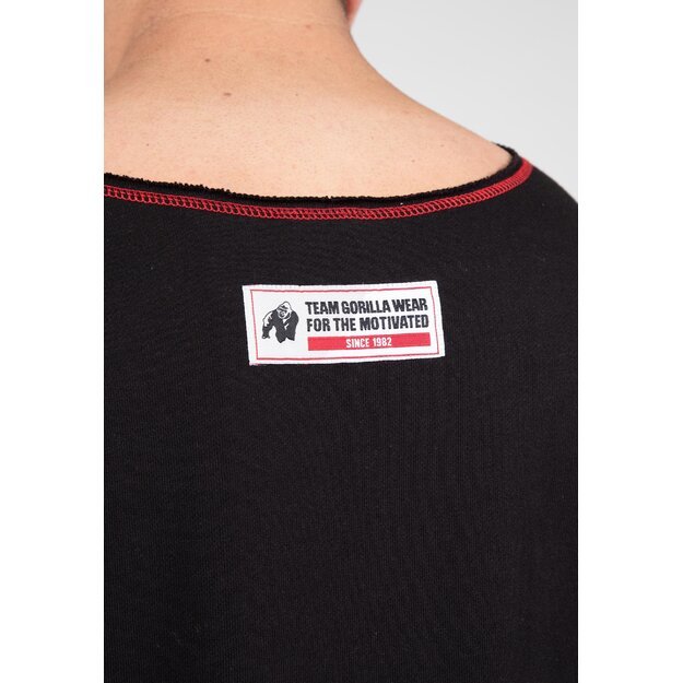 Gorilla Wear Wallace Workout Top - Black/Red