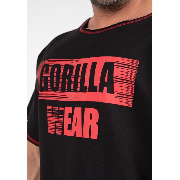 Gorilla Wear Wallace Workout Top - Black/Red