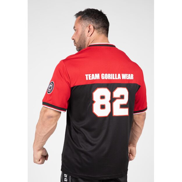 Gorilla Wear Trenton Football Jersey - Black/Red