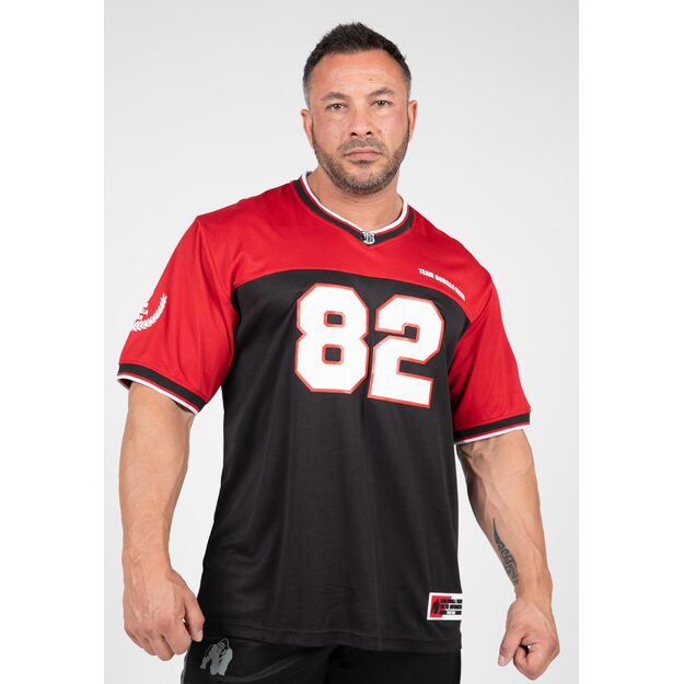 Gorilla Wear Trenton Football Jersey - Black/Red