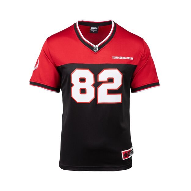 Gorilla Wear Trenton Football Jersey - Black/Red