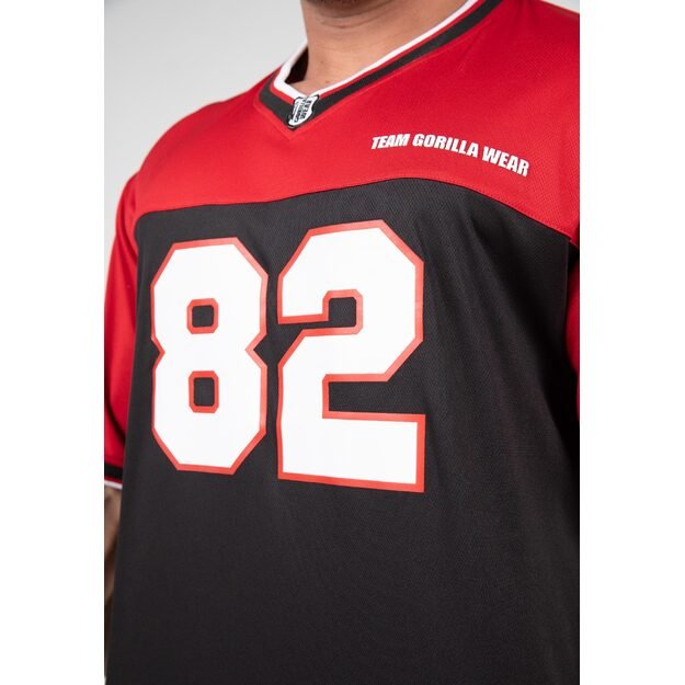 Gorilla Wear Trenton Football Jersey - Black/Red